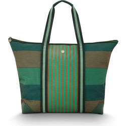 Τσάντα Tilda Tote Bag Large Stripe Green 66x20x44cm