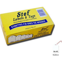 STEF ΕΤΙΚΕΤΕΣ ΚΡΕΜΑΣΤΕΣ 18x28mm Νο2 100ΤΜΧ