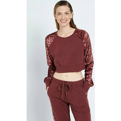 BodyTalk Velour Γυναικείο Αθλητικό Crop Top Σοκολατί 1212-907020-00954