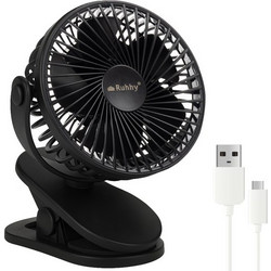 Ασύρματος Ανεμιστήρας Γραφείου RUHHY με USB-C, Κλιπ & Περιστροφή 360 - 65p