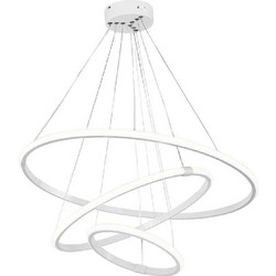 Powertech Ρυθμιζόμενο Κρεμαστό Φωτιστικό Λευκό LED με Φυσικό Λευκό Φως 60x60cm HLL-0104 5210131065280