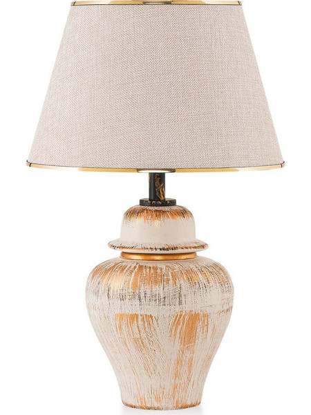Φωτιστικό Επιτραπέζιο 687HMY2118 30x50cm E27 40W Cream-Gold Opviq