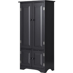 Costway Μπουφές από Ξύλο & Μέταλλο Μαύρος 59x32x123cm JZ10009BK ref10288724