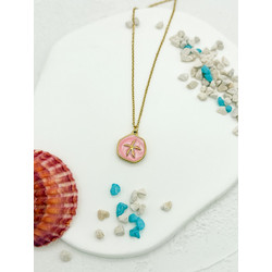 Κολιέ Gold Pink Starfish Summer ΚΩΔ: AN655