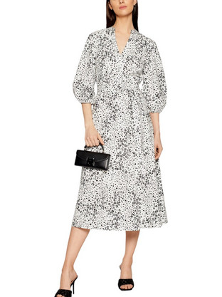 DKNY Midi Φόρεμα Κρουαζέ Λευκό DD1AM347