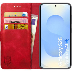 Θήκη Samsung Galaxy S25 Rosso Element PU Πορτοφόλι - Red (8719246463105)
