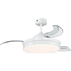 Westinghouse Tori 7304340 Ανεμιστήρας Οροφής 105cm 48W με Φως & Τηλεχειριστήριο Διαφανής