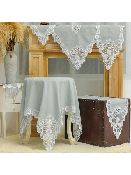 Runner 40x160 με Δαντέλα Grey Liolios Home PLS-TB032