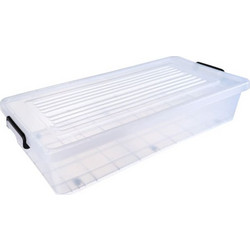Happy House Κουτί Αποθήκευσης Underbed Pl Διάφανο Λευκό 34 Lt 78x39x16 cm