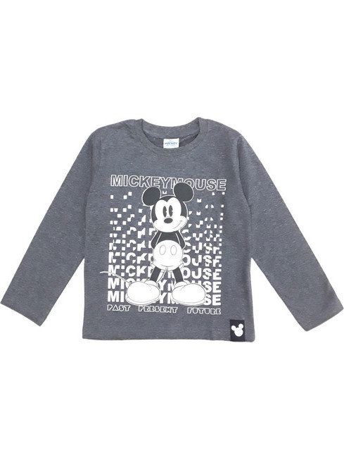 Disney Mickey Παιδικό Μπλουζάκι Μακρυμάνικο Γκρι 8010939