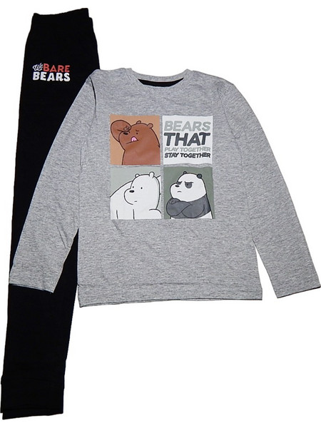 Πιτζάμα Μακρυμάνικη Bear Grey 80202640021