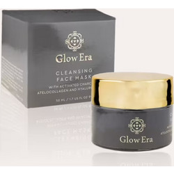 Glow Era Activated Charcoal Κρεμώδης Μαύρη Μάσκα Προσώπου για Καθαρισμό με Άνθρακα & Υαλουρονικό 50ml