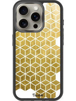 Gold Cubes Θήκη Κινητού Σχέδιο 50038 - iPhone, iPhone 15 Pro, Premium Classic Case