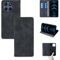 Sonique Vintage Magnet Wallet Θήκη Μαύρο (Motorola Edge 60 Fusion 5G)