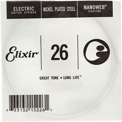 Elixir Strings 15226 Nanoweb Χορδή Ηλεκτρικής Κιθάρας Nickel Plated Steel 26"