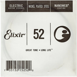Elixir Strings 15252 Nanoweb Χορδή Ηλεκτρικής Κιθάρας Nickel Plated Steel 52"
