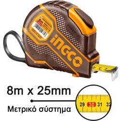 Μετροταινία Ingco (HSMT08081E) - 8m - 20 mm - Yellow HSMT08081E