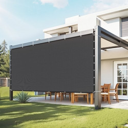 VEVOR Ύφασμα Σκίασης 90% για Ιδιωτικότητα 8 x 12 ft (2,44 x 3,66 m) για Αίθριο Κήπου (Μαύρο)