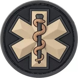 Pvc stolt Σήμα EMT/Star Of Life (Μαύρο/Μπεζ)