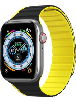 Dux Ducis LD Λουράκι Σιλικόνης Black / Yellow (Apple Watch 38 / 40 / 41mm)