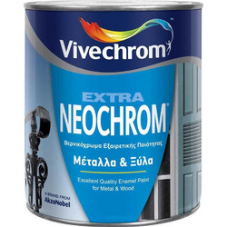 Vivechrom Neochrom Extra Βερνικόχρωμα Διαλύτου Ξύλου & Μετάλλου 9 Μολυβί Gloss 0.75lt