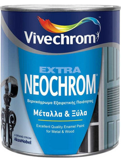 Vivechrom Neochrom Extra Βερνικόχρωμα Διαλύτου Ξύλου & Μετάλλου 9 Μολυβί Gloss 0.75lt