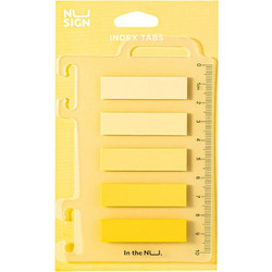 Σελιδοδείκτες Deli Film Bopp Nusign Yellow 44x12mm 5x20 Φύλλα