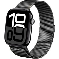 Crong Milano Λουράκι Μεταλλικό Graphite (Apple Watch 38 / 40 / 41mm)
