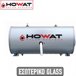 Howat Boiler Ηλιακού 160lt Glass Διπλής Ενέργειας