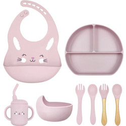 BabyCloud Σετ Φαγητού Σιλικόνης Cat Purple 8τμχ