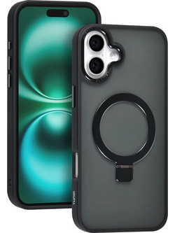 TUNIQ iPhone 16 Plus Back cover case - Magsafe - Ringstand - Black