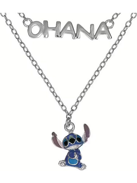 Παιδικό Μενταγιόν Disney Lilo & Stitch από Ασήμι 925 NS00059SRHL-17.C