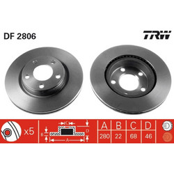 Trw Δισκόπλακα - DF2806
