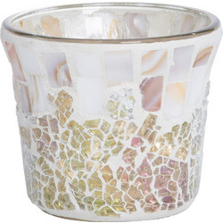 Yankee Candle Gold & Pearl Crackle Votive Holder