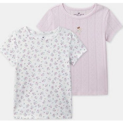 Σετ Παιδικά Φανελάκια για Κορίτσια Floral Ballerina 2 τμχ ΡΟΖ