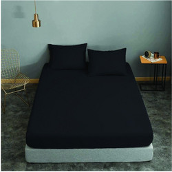 Komvos Σεντόνι Διπλό 200x240 Black