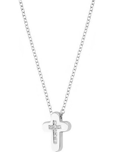 Χρυσό Κολιέ Ekan με Σταυρό και Διαμάντια DI=0.028ct 14Κ ΧΚ4820 - Ekan