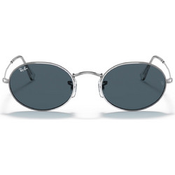 Ray-Ban RB3547 003/R5 Γυαλιά Ηλίου Οβάλ Μεταλλικά Ασημί με Μπλε Polarized Φακό