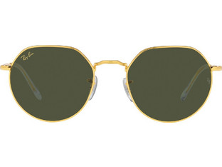 Ray-Ban RB3565 9196/31 Ανδρικά Γυαλιά Ηλίου Στρογγυλά Μεταλλικά Χρυσά με Πράσινο Polarized Φακό