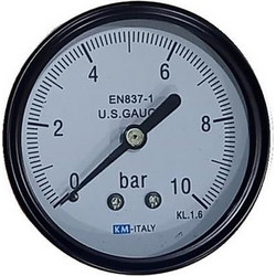 Μανόμετρο πλάτης 1/4" της ίντσας 10bar