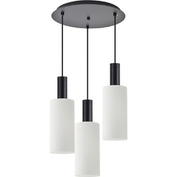 Home Lighting Κρεμαστό Φωτιστικό Οροφής Τρίφωτο E27 Λευκό SE21-BL-4-3BL-GL3 77-8565