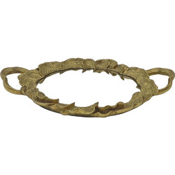 Διακοσμητικός Δίσκος Με Καθρέπτη 838981 48x29x4cm Gold Ankor Πολυέστερ