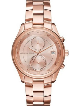 Michael Kors Γυναικείο Ρολόι Χρονογράφος με Ροζ Χρυσό Μεταλλικό Μπρασελέ MK6465