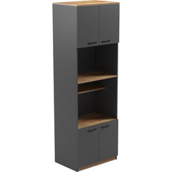 Ντουλάπα Κουζίνας Rowan σε Oak-Ανθρακί Απόχρωση 60x42x182