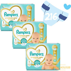 Pampers Premium Care Πάνες No1 2-5kg 216τμχ