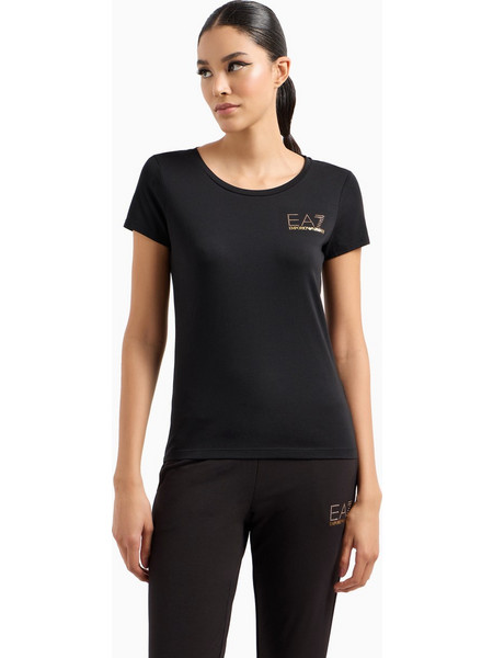 EA7 ARMANI T-SHIRT ΜΠΛΟΥΖΑ ΓΥΝΑΙΚΕΙΑ - ΜΑΥΡΟ - 8NTT65 TJDQZ
