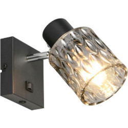 Φωτιστικό Τοίχου Jack R86421732 E27 10W 9x10x16cm Black-Smoke RL Lighting