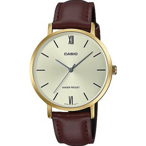 Casio Γυναικείο Ρολόι με Καφέ Δερμάτινο Λουράκι LTP-VT01GL-9BUDF Casio Γυναικείο Ρολόι με Καφέ Δερμάτινο Λουράκι LTP-VT01GL-9BUDF