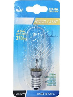 Λάμπα T25 40W E14 370 Lumen για Απορροφητήρα - Hood Lamp R&H