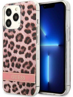 Guess Leopard Back Cover Pink (iPhone 13 / 13 Pro)